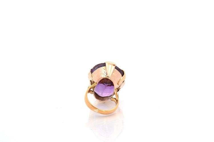 Bague Bague ancienne améthyste et perles fines 58 Facettes 27043dv
