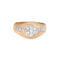 Bague 57 Chevalière Art Déco vintage en or jaune avec diamants 58 Facettes G14018