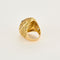Bague 49,5 Bague dôme or jaune, corderite et citrine 58 Facettes CHAL01782