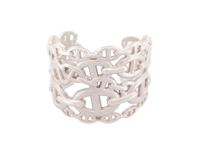 Bracelet bracelet HERMES chaine d'ancre enchainee tgm en argent 58 Facettes 259929
