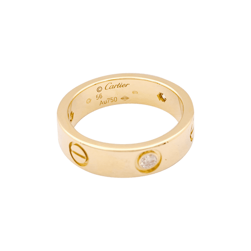Bague 52 Bague Cartier, "Love 3 diamants", or jaune, diamants. 58 Facettes 34301