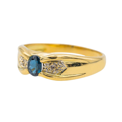 Bague Bague Or jaune Saphir 58 Facettes 3781490RV