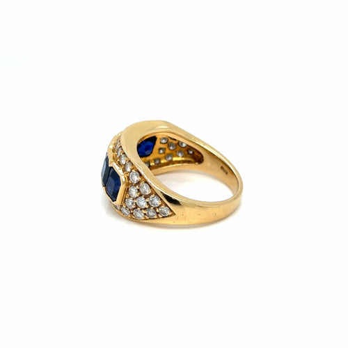 Bague Bague en saphir naturel et diamant Illario 58 Facettes