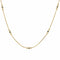 Collier Fin collier or maille gourmette plat et ses motifs avec saphirs 58 Facettes 16-270