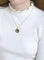 Pendentif Pendentif médaille astrologique Verseau, or et émail 58 Facettes