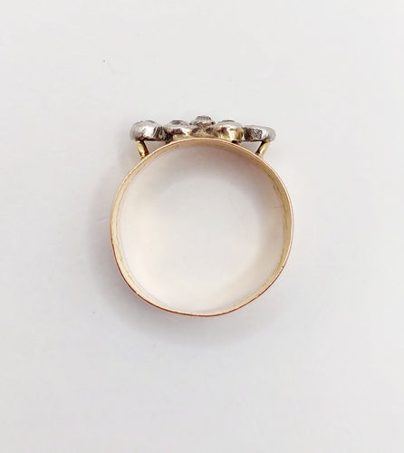 Bague 51.5 Bague jonc victorienne or rose 18k diamants taille ancienne (circa 1897) 58 Facettes A06142