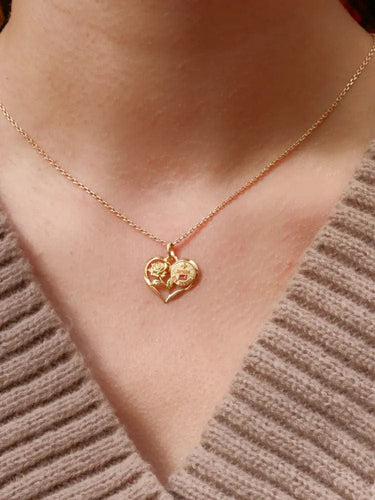 Pendentif Médaille amour Augis coeur Plus qu'hier moins que demain or jaune rubis 58 Facettes J520