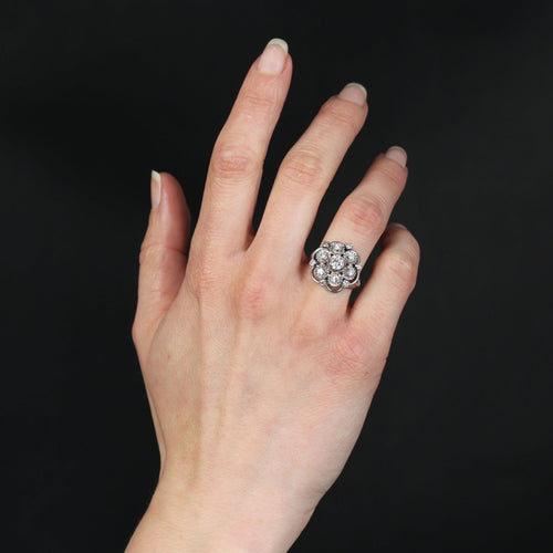 Bague 50 Bague vintage marguerite diamants 58 Facettes 24-034
