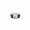 Bague Bague en filigrane avec plaque diamant saphir naturel certifiée Art Déco de 4,10 carats 58 Facettes