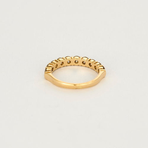 Bague 52,5 Demi-Alliance or jaune et diamants 58 Facettes MEA4355