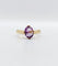 Bague 53.5 Bague cocktail art deco or jaune 18k ornée d'une améthyste 2,12 carats en sertis griffes 58 Facettes A04967