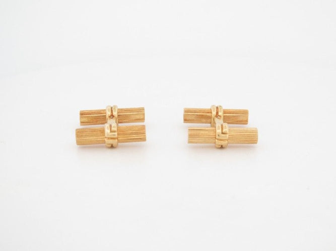 Boutons de manchette boutons de manchettes BOUCHERON en or 19 batonnets faisceaux 58 Facettes 260635