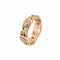 Bague 49 Roses et feuilles bague alliance or rose 58 Facettes G13477