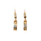 Boucles d'oreilles Boucles d'oreilles anciennes pendantes motif floral en or rose et jaune 58 Facettes LMB-249