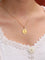 Pendentif Médaille amour AUGIS ronde Plus qu'hier moins que demain or jaune diamant rubis 58 Facettes J629