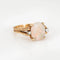 Bague 54 Bague en or jaune avec opale et diamant des années 1970 58 Facettes G13562