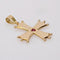 Pendentif Croix Occitane en or jaune et rubis 58 Facettes CVP160