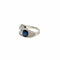 Bague Bague en filigrane avec plaque diamant saphir naturel certifiée Art Déco de 4,10 carats 58 Facettes