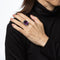 Bague Bague cocktail vintage en or blanc 18 carats, ornée d'une améthyste et de diamants, taille 5,25, style milieu du siècle. 58 Facettes G13978