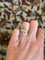 Bague 55.5 Antique yellow gold, diamond and sapphires ring 58 Facettes