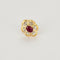 Boutons d'oreilles or jaune, rubis et diamants 58 Facettes PAL32244