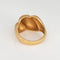 Bague 60 Bague cocktail vintage en or jaune 18 carats avec dôme cannelé 58 Facettes G13746
