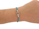 Bracelet bracelet FRED force 10 moyen 0b0077 t15 or blanc 18k 34 diamants 2 cables 58 Facettes 269620