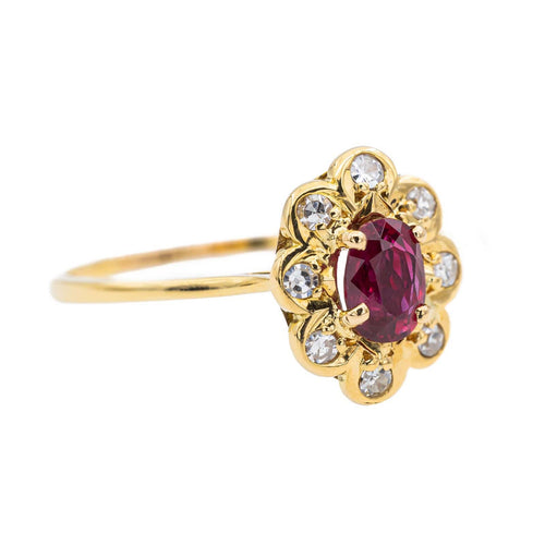 Bague 60 Bague Pompadour Or jaune Rubis 58 Facettes 2833445CN