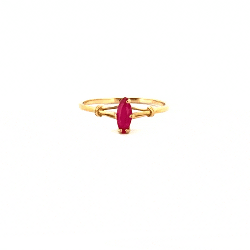 Bague Solitaire Or jaune et rubis 58 Facettes 72-GS38396-1