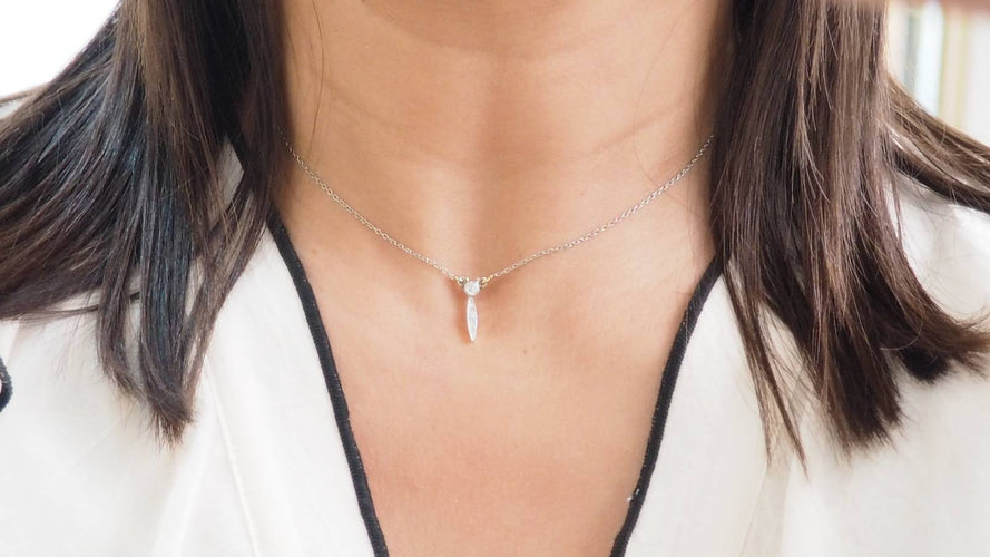 Collier Collier ancien en or platine et diamants 58 Facettes 32867