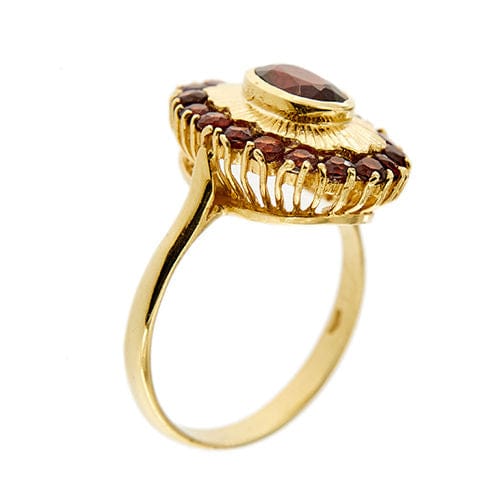 Bague avec grenats