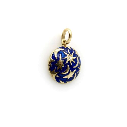 Pendentif Pendentif Galaxy Lune et Étoiles 58 Facettes