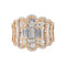 Bague 54 Djula Bague Cocktail Or rose Diamant 58 Facettes 3530666CN