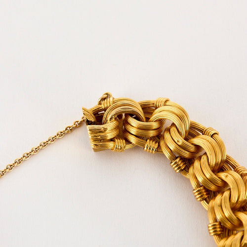 Bracelet Délicat Bracelet or jaune godronné 58 Facettes THI0216