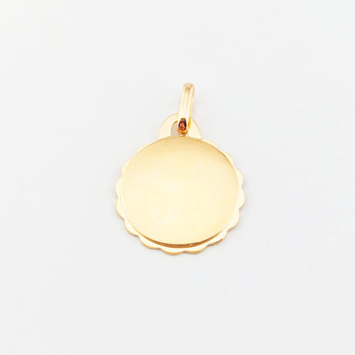 Pendentif Maison Augis - Pendentif Médaille d'Amour en or jaune et rubis 58 Facettes 32303