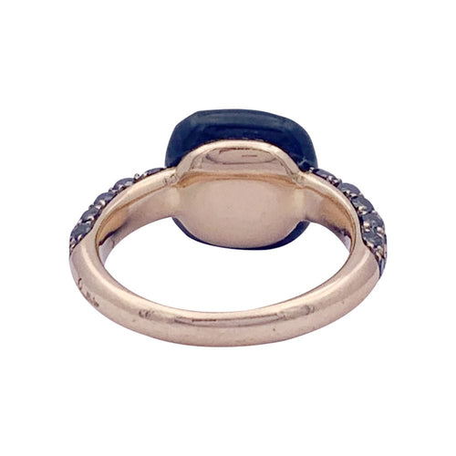Bague 51 Bague Pomellato "Capri" or rose, diamants noirs et onyx. 58 Facettes 33623
