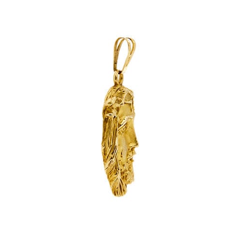 Pendentif Pendentif en or jaune avec visage du Christ 58 Facettes 36598