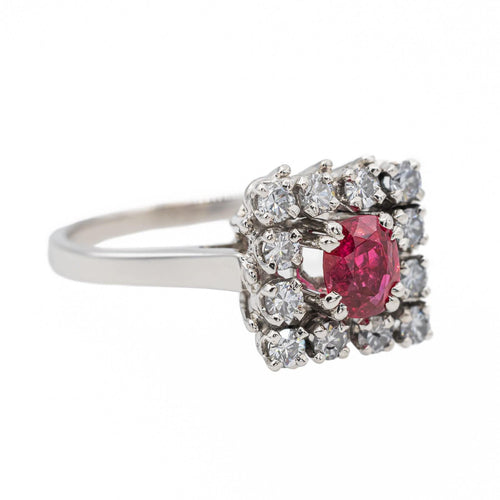 Bague 53 Bague Or blanc Rubis 58 Facettes 2905288CN