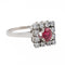 Bague 53 Bague Or blanc Rubis 58 Facettes 2905288CN