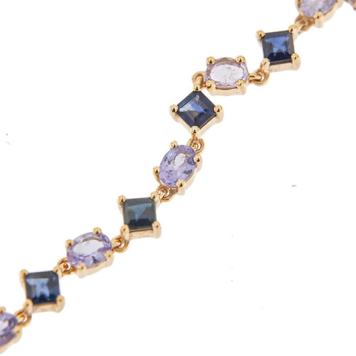Boucles d'oreilles Boucles d'oreilles pendantes avec diamants, saphirs et tanzanite 58 Facettes 33053