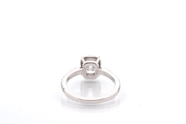 Bague 49 Bague diamant de taille émeraude 0,79ct D/VS2 58 Facettes 27040