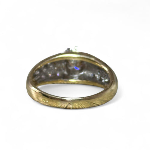 Bague 56 Solitaire illusion en or blanc serti de diamants 58 Facettes 296