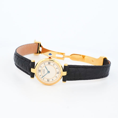 Montre Cartier Must Vendôme - Gold circle dial - SM 58 Facettes