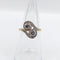 Bague 52 Bague toi et moi antique or jaune et diamants 58 Facettes A05760