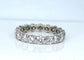 Bague 53 Alliance en or blanc et platine, 18 diamants 2,70 carats 58 Facettes AB642