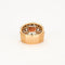 Bague Bague large fil torsadé en or rose 18K, platine, citrine madère et diamants. 58 Facettes