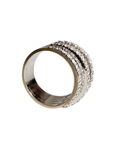 Bague 54 DE BEERS - Bague en or blanc 18k et diamants 58 Facettes