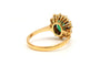 Bague 56 Bague contemporaine en or jaune sertie d'une émeraude et de diamants (+-0.48ct) 58 Facettes 22957