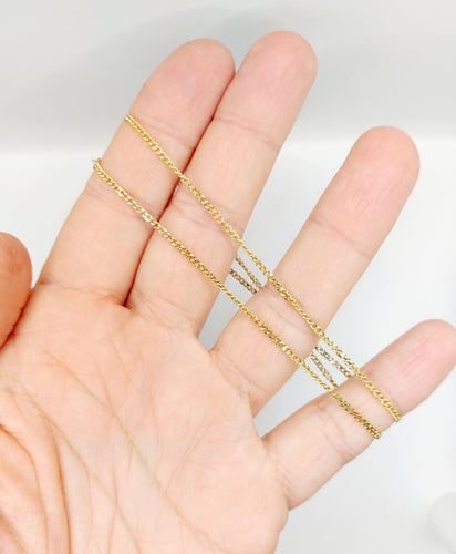 Collier Chaîne - Chaîne gourmette vintage en or 18k 44 cm 58 Facettes A06575