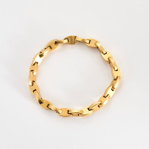 HERMÈS x Georges Lenfant - Bracelet maille chaine d'ancre stylisée en or jaune 58 Facettes LBV4
